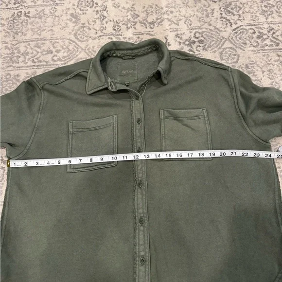 Aerie Lumberjane Fleece Oversized Olive Green Shirt - Picture 6 of 10